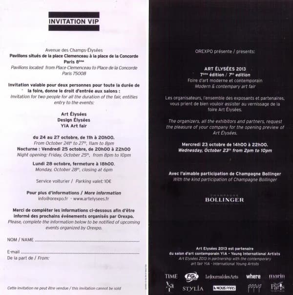 ART ELYSEES 2013 