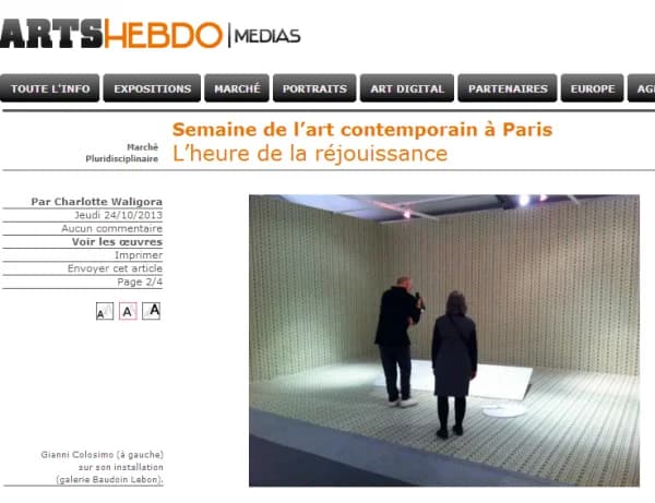 Art Elysees 2013 : Art Hebdo Media
