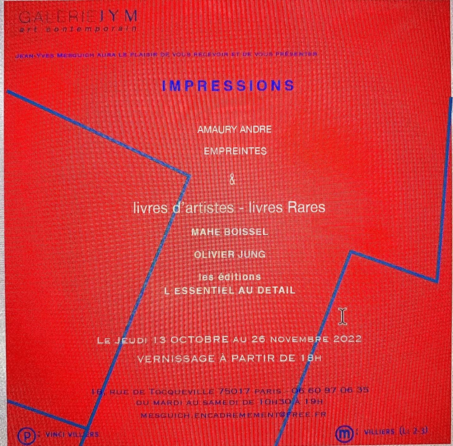 Exposition Impressions Galerie Jym