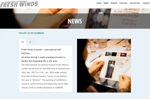 International Art Biennale Fresh Winds in Garður